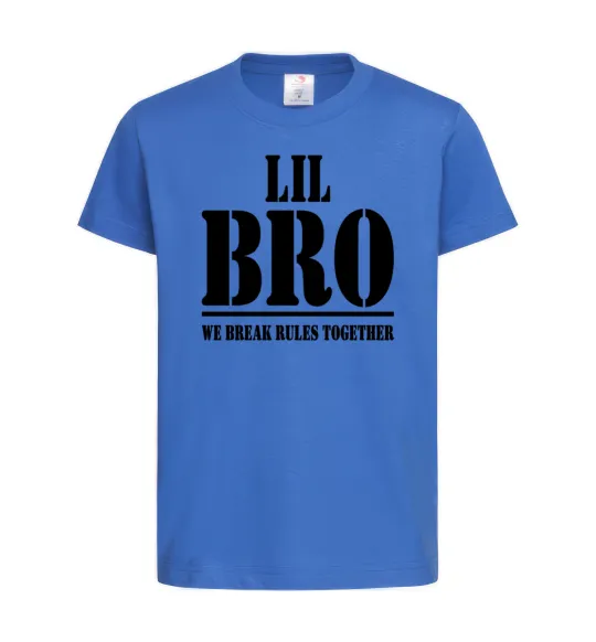 Дитяча футболка Lil Bro Яскраво-синій фото