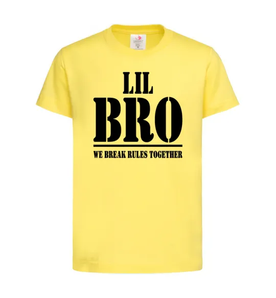 Дитяча футболка Lil Bro Лимонний фото