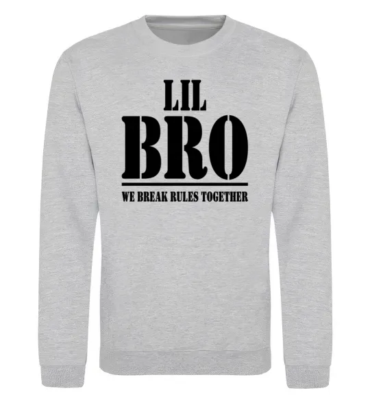 Світшот Lil Bro Сірий меланж фото