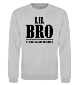 Свитшот Lil Bro Серый меланж фото