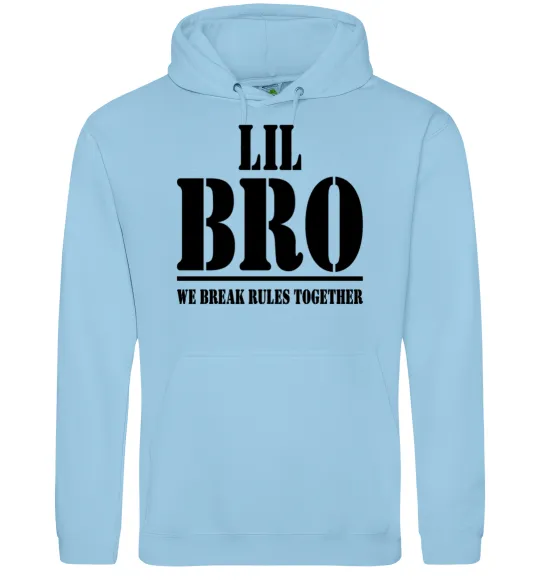 Мужская толстовка (худи) Lil Bro Голубой фото