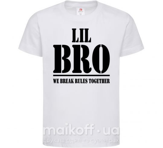 Дитяча футболка Lil Bro Білий фото