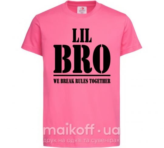 Детская футболка Lil Bro Ярко-розовый фото
