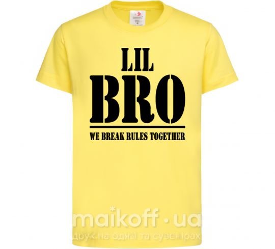 Дитяча футболка Lil Bro Лимонний фото