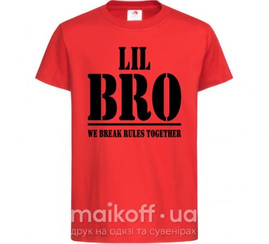 Детская футболка Lil Bro Красный фото