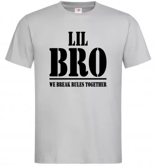 Мужская футболка Lil Bro Серый фото