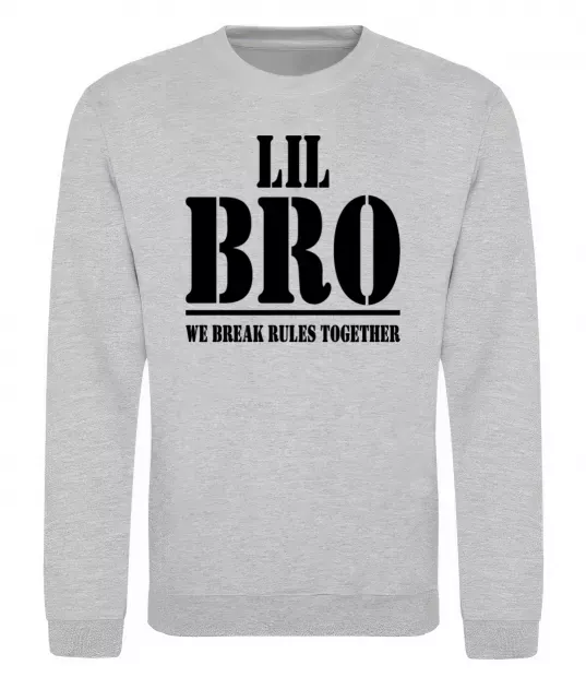 Світшот Lil Bro Сірий меланж фото