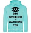 Жіноча толстовка (худі) Big brother is watching you (глаз) М'ятний фото