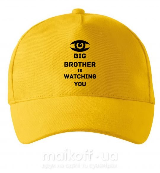 Кепка Big brother is watching you (глаз) Солнечно желтый фото