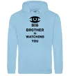 Мужская толстовка (худи) Big brother is watching you (глаз) Голубой фото
