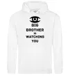 Жіноча толстовка (худі) Big brother is watching you (глаз) Білий фото