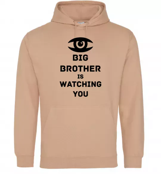 Жіноча толстовка (худі) Big brother is watching you (глаз) Пісочний фото