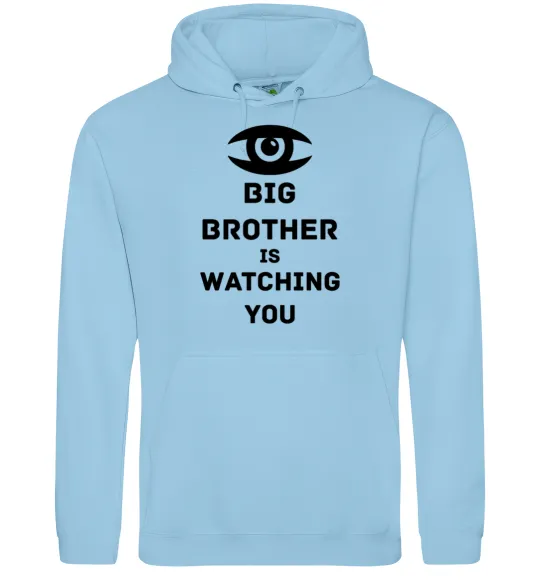 Женская толстовка (худи) Big brother is watching you (глаз) Голубой фото
