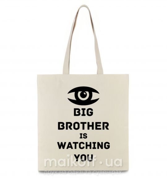 Еко-сумка Big brother is watching you (глаз) Бежевий фото