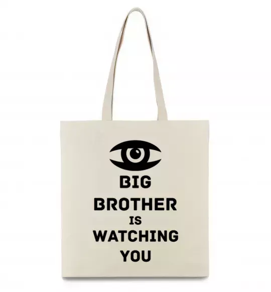 Еко-сумка Big brother is watching you (глаз) Бежевий фото