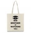 Эко-сумка Big brother is watching you (глаз) Бежевый фото
