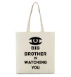 Еко-сумка Big brother is watching you (глаз) Бежевий фото