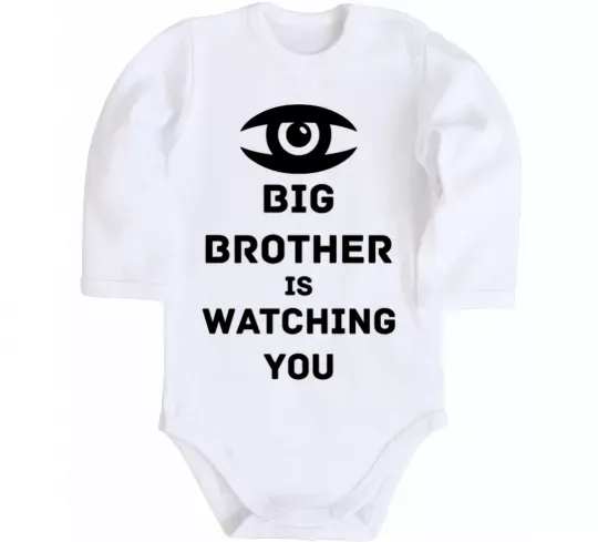 Дитячий бодік Big brother is watching you (глаз) Білий фото