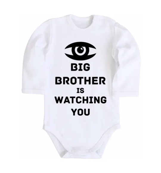 Детский боди Big brother is watching you (глаз) Белый фото