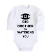 Детский боди Big brother is watching you (глаз) Белый фото