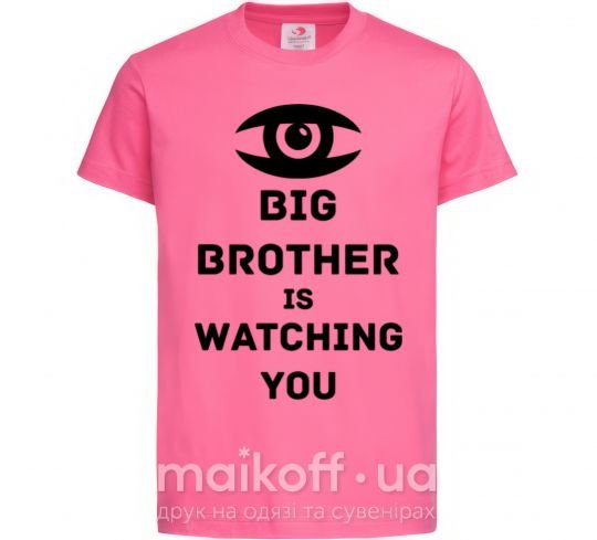 Дитяча футболка Big brother is watching you (глаз) Яскраво-рожевий фото