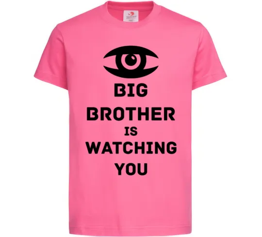Дитяча футболка Big brother is watching you (глаз) Яскраво-рожевий фото