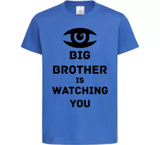 Дитяча футболка Big brother is watching you (глаз) Яскраво-синій фото