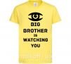 Дитяча футболка Big brother is watching you (глаз) Лимонний фото