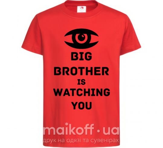 Дитяча футболка Big brother is watching you (глаз) Червоний фото
