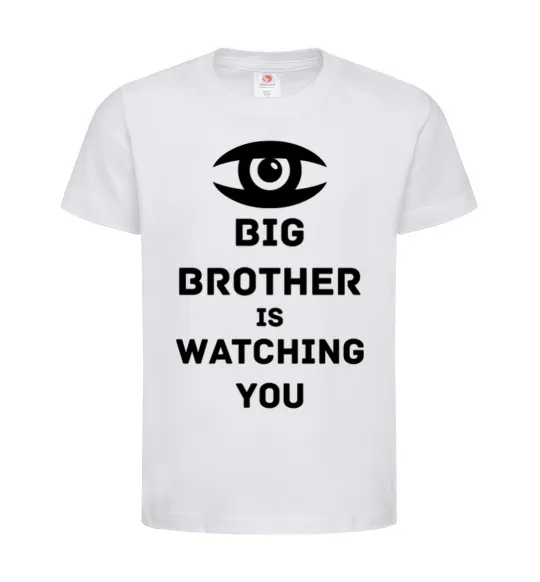 Детская футболка Big brother is watching you (глаз) Белый фото