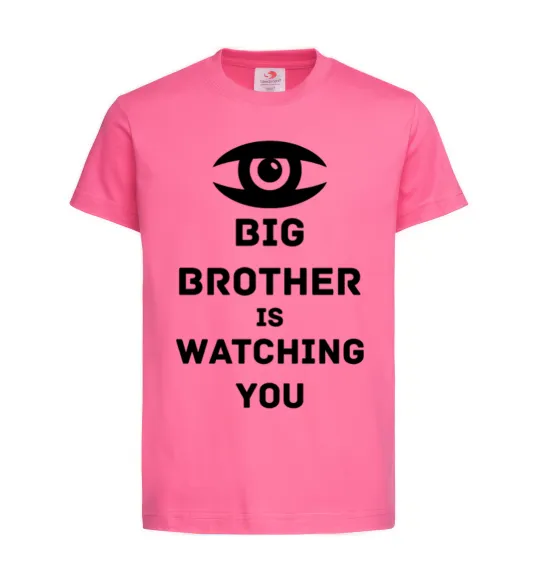 Детская футболка Big brother is watching you (глаз) Ярко-розовый фото