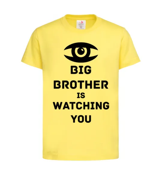 Детская футболка Big brother is watching you (глаз) Лимонный фото