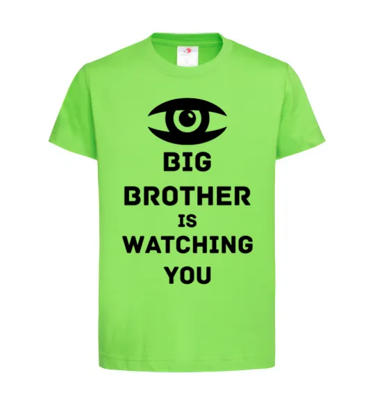 Детская футболка Big brother is watching you (глаз) Лаймовый фото