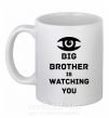 Чашка керамическая Big brother is watching you (глаз) Белый фото