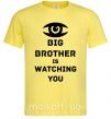 Мужская футболка Big brother is watching you (глаз) Лимонный фото