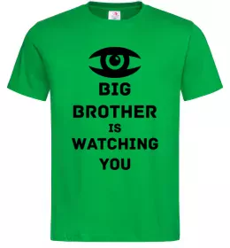 Мужская футболка Big brother is watching you (глаз) Зеленый фото