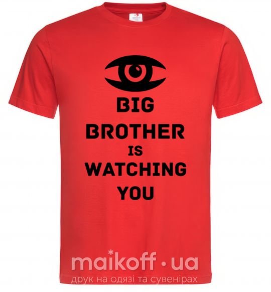 Мужская футболка Big brother is watching you (глаз) Красный фото
