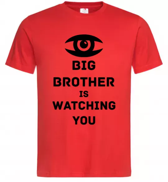 Мужская футболка Big brother is watching you (глаз) Красный фото