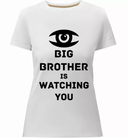 Женская премиум футболка Big brother is watching you (глаз) Белый фото