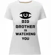 Женская премиум футболка Big brother is watching you (глаз) Белый фото