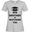 Женская футболка Big brother is watching you (глаз) Серый фото