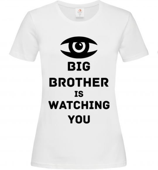 Женская футболка Big brother is watching you (глаз) Белый фото