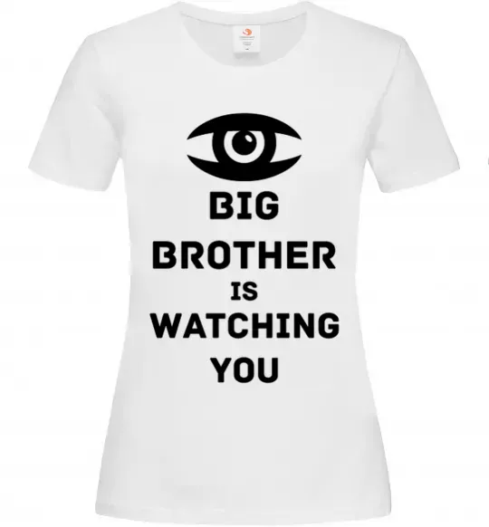 Жіноча футболка Big brother is watching you (глаз) Білий фото