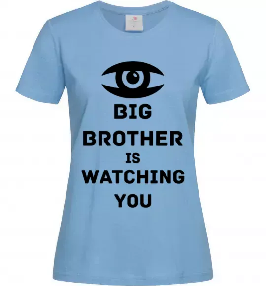 Жіноча футболка Big brother is watching you (глаз) Блакитний фото