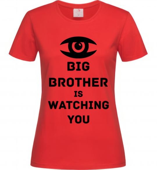 Женская футболка Big brother is watching you (глаз) Красный фото