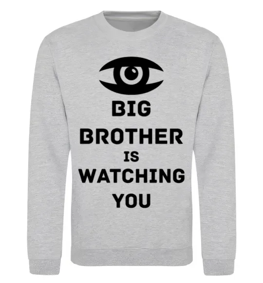 Свитшот Big brother is watching you (глаз) Серый меланж фото
