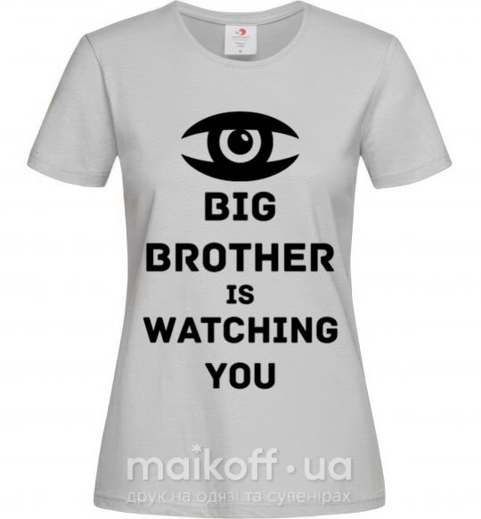 Женская футболка Big brother is watching you (глаз) Серый фото