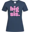 Жіноча футболка BIG sister рожевий напис Темно-синій фото