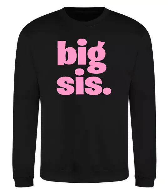 Свитшот BIG sister рожевий напис Черный фото
