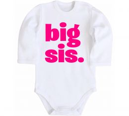 Детский боди BIG sister рожевий напис